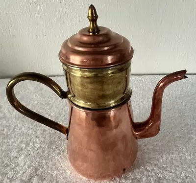 Vintage Copper/Brass Coffee Maker Percolator Great Pre-Owned Condition • $21.99