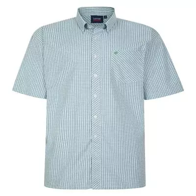 Espionage SH399 Men's Short Sleeve Check Shirt 3 Options 2XL-8XL • £29.50