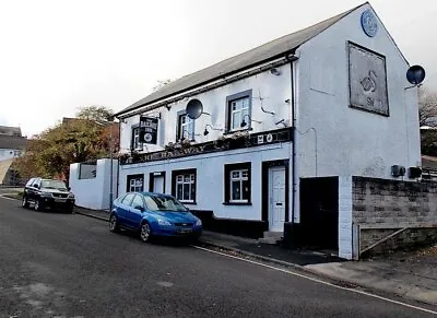 Photo Pub - Swansea City AFC Crest Side Wall Railway Inn Landore Swansea C2013 • £2