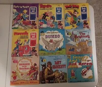 Lot Of 9 Childrens Record And Book Sets Vintage Disney Peter Pan Kid Stuff  • $24.99