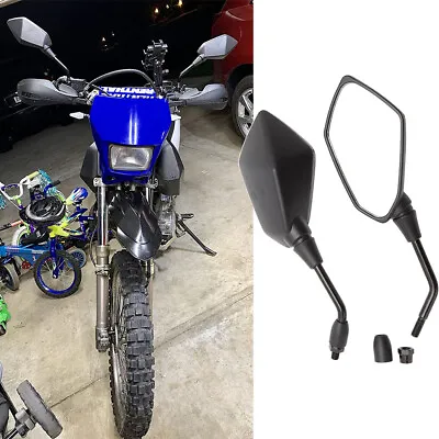 Motorcycle Rear View Side Mirrors Black For Suzuki DR650 DRZ400 DRZ400SM DR350 • $25.65