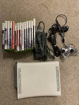 Microsoft Xbox 360 Console Bundle  W/ Wired Controller 14 Games HDMI Power Cord • $150