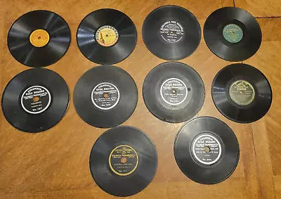 RARE Antique 7  BERLINER Era Lot Of 10 DISC RECORDS Phonograph • $15.50