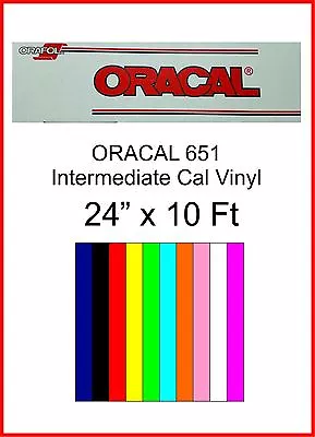 24  X 10 Ft Roll Oracal 651 Sign Cutting Vinyl Indoor/Outdoor W/ Perm Adhesive • $14