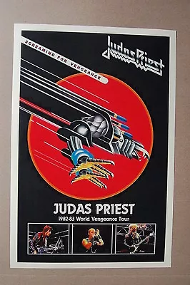 Judas Priest Concert Tour Poster World Tour 1982 - 1983-- • $4.50