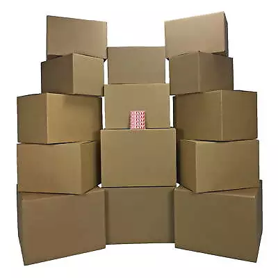 ValueSupplies Moving Kit #2 - 14 Combo Of Small Medium Large Boxes And Labels • $30.58