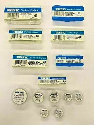 £4.75 • Buy Presto Metric Taps Dies First Second Plug Taps Split Dies & Tapping Drill Sets