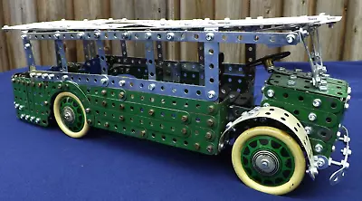 Meccano Bus Model Approx 17 Inches Long • £12