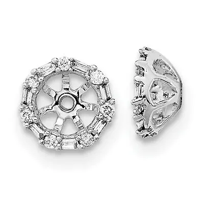 $181.99 • Buy 14k White Gold Diamond Earring Jackets