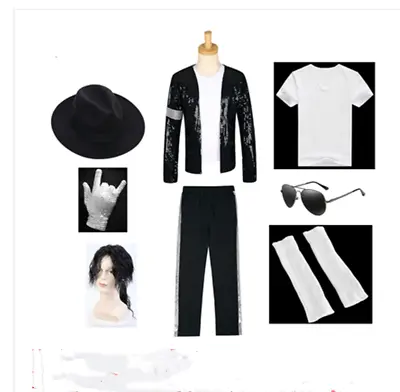 Classic Men Kids Michael Jackson Billie Jean Costume MJ Jacket/Pants/Glove/Socks • $21.61