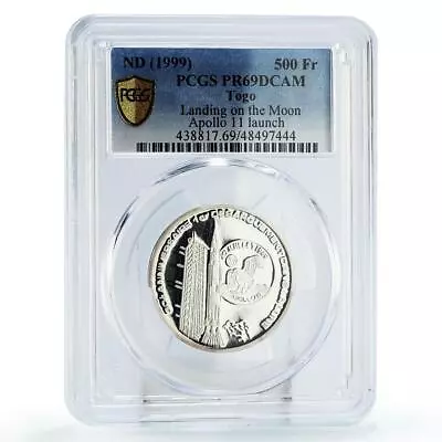 Togo 500 Francs Moon Landing Apollo 11 Launch Space PR69 PCGS Silver Coin 1999 • $199.33