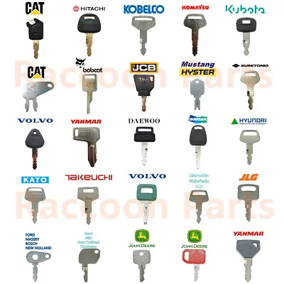 25 Caterpillar Kobelco Komatsu Hitachi Kubota Machinery Excavator Master Key Set • $40.69