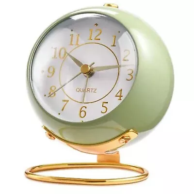 Retro Silent Alarm Clocks Cute Bedside Desktop Alarm Clocks With Night Light • $17.89