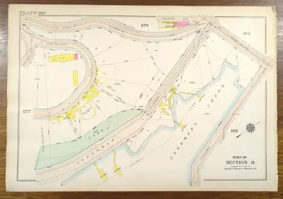 £93.38 • Buy Vintage 1916 INWOOD MANHATTAN NEW YORK CITY ~ G.W. BROMLEY Land Map ~ BROADWAY