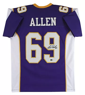 Jared Allen Authentic Signed Purple Pro Style Jersey Autographed BAS Witnessed • $149.99