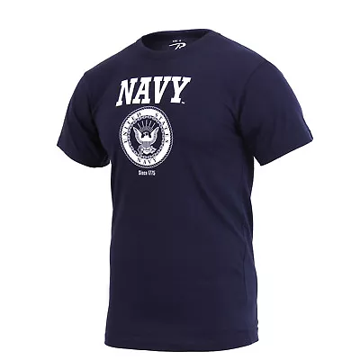 US Navy Emblem T-Shirt Mens Navy Blue Military  Rothco 61610 • $18.99