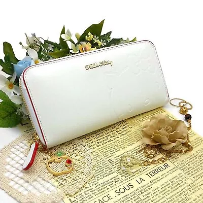 New! Hello Kitty Ladies Purse HKC2-11 WH White Round Small Wallet From Japan F/S • $148.32