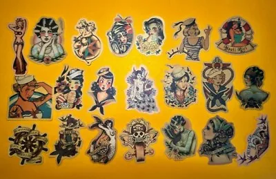 21 Pcs Sailor Tattoo PVC Stickers • £2.95