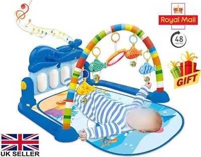 Gym Play Mat Baby Newborn Kid 3 In1 Fitness Music Lay Fun Piano Boy Girl Gift Uk • £15.29