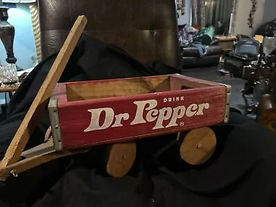 Vintage Wooden Dr Pepper Soda Crate Wagon • $85