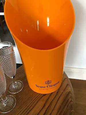 Veuve Clicquot Champagne Orange Acrylic Ice Bucket Promo Merch • £49.95