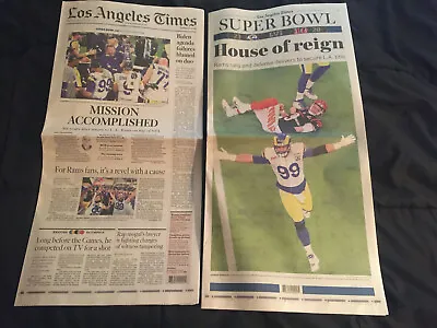 Los Angeles Rams 2022 Super Bowl Champions LA Times Newspaper 2/14/22 2-14-22 • $29.95