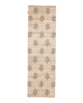 Erin Gates Momeni Orchard Verdure Leaf Flat Weave Hand Woven Jute & Wool Runner • $239.99