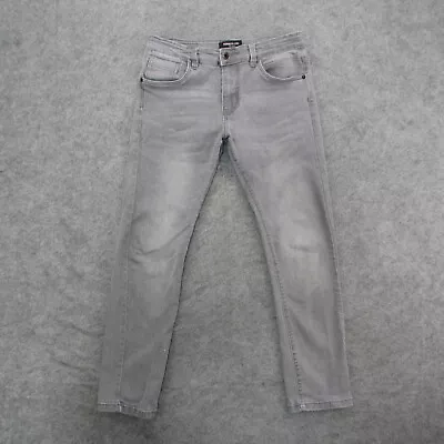 Kenneth Cole Jeans Men's 32x30 Gray Light Wash Slim Straight Leg Jeans • $15.99