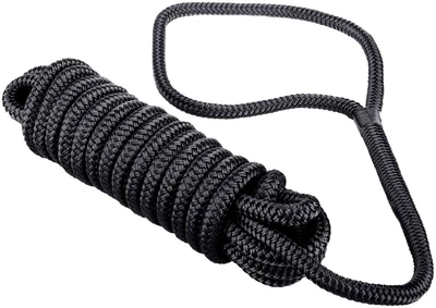 $11.69 • Buy 1/2 Inch 15 FT Double Braid Nylon Boat Dock Line Mooring Rope Anchor Line Black