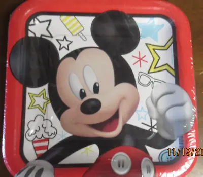 Mickey Mouse On The Go 9  Square Paper Plates - 8ct • $10.99