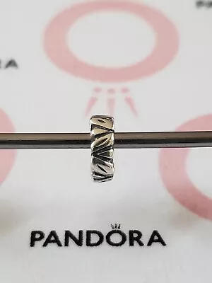 Genuine Pandora Silver Leaf Spacer Charm 925 ALE • £8