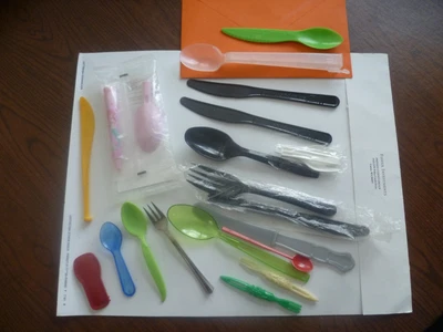 $3 • Buy Vintage Lot Of McDonald's & Other Plastic Utensils, Spoons