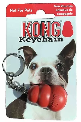 NEW Kong Keychain Key Ring Mini Red Rubber Dog (Not A Dog Toy!) • $14.99