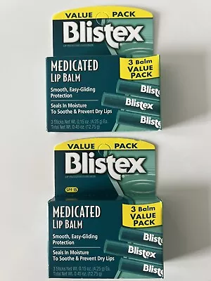 WOW! Blistex Medicated Lip Balm Value Packs 6 NEW Sticks & FAST FREE SHIP! 03/26 • $9.88