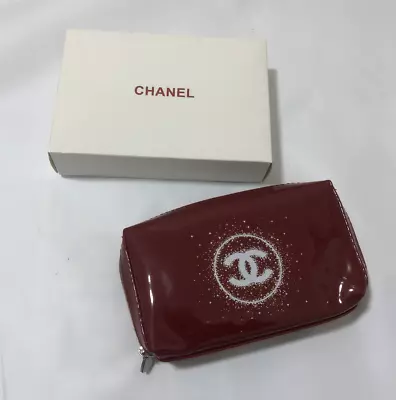 £27.65 • Buy Chanel Beauty Cosmetic Bag Clutch Brushes Pouch Red Gifts Genuine