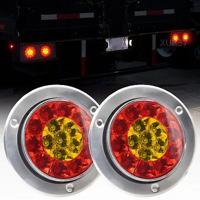 $16.99 • Buy 2x 16 LED Tail Lamp Turn Signal Brake Light Trailer Truck RV Caravan VAN Camper