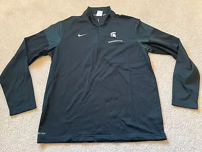 Nike Dri Fit Michigan State Spartans Quarter Zip Large *part Of Hem Is Loose* • $17