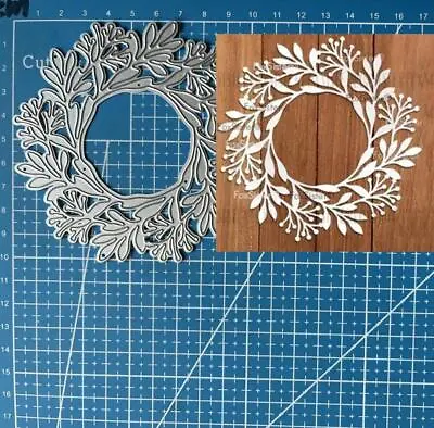 Metal Cutting Dies Leaf Wreath Scrapbooking Embossing Album Card Crafts Stencils • $4.32