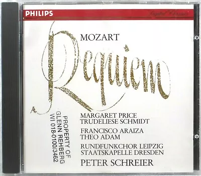 PHILIPS Mozart REQUiEM Schreier PRICE (CD FULL SILVER W. GERMANY) 412 720-2  • $3.95