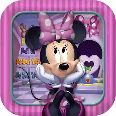 Minnie Mouse Dream Bow-Tique Disney Birthday Party 7  Square Dessert Plates • $8.47