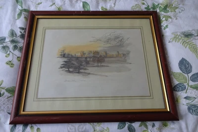 £5 • Buy Blenheim Palace Painting Art Print Sketch Watercolour By Mads Stage 40x30cm Plus