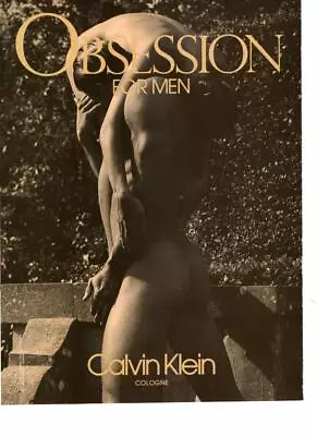 Calvin Klein Obsession Perfume Print Ad Man Art Decor Gay Intent Frame It • £2.84