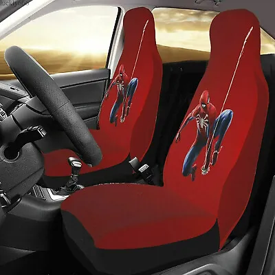 Spider-Man Marvel Car Seat Covers Universal Fit Pickup Truck Seat Protector 2PCS • $54.14