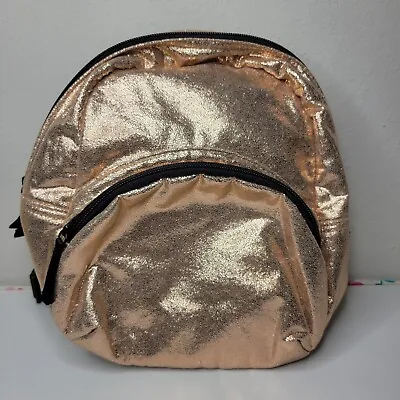 Hollister Metallic Rose Gold  Small Backpack/book Bag~guc  • £9.50