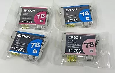 Genuine Original Epson 78 Color Lot Of 4 Cartridges New Sealed Without Box • $29.95