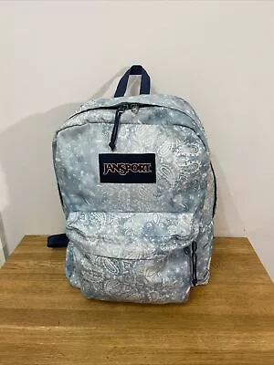 Jansport Ladies Blue Patterned Backpack/ Rucksack • £14.99