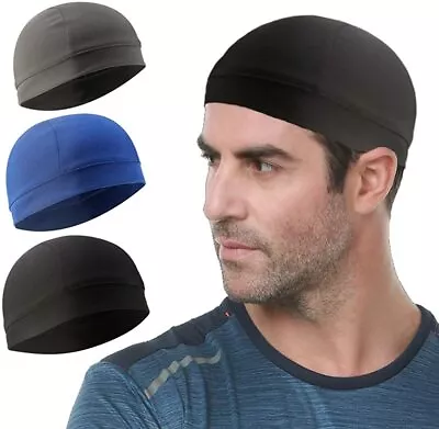 Moisture Wicking Dome Skull Cap Helmet Liner Sport Cooling Beanie Hat For Men • $6.99