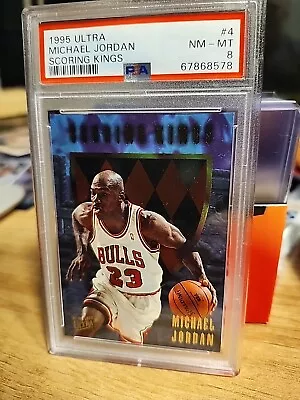 1995-96 Fleer Ultra Hot Packs Scoring Kings Michael Jordan #4 Bulls Psa 8 • $153.99