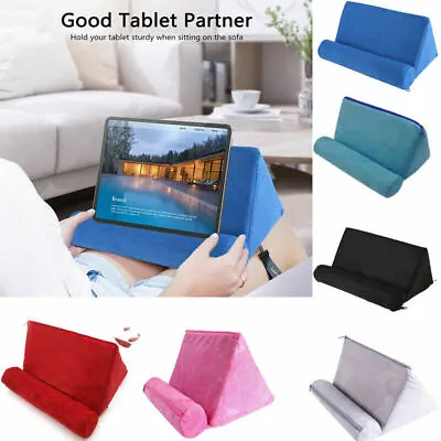 Pillow Tablet Read Stand Holder Foam Rest Cushion For Phone/ IPad Book Rest • £10.20