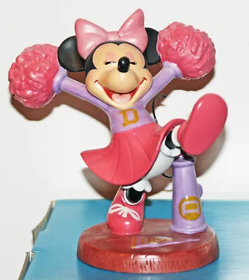 Figurine Disney Enesco Minnie Mouse Team Spirit Cheerleader Cheer Leader Pom Pom • $30.23